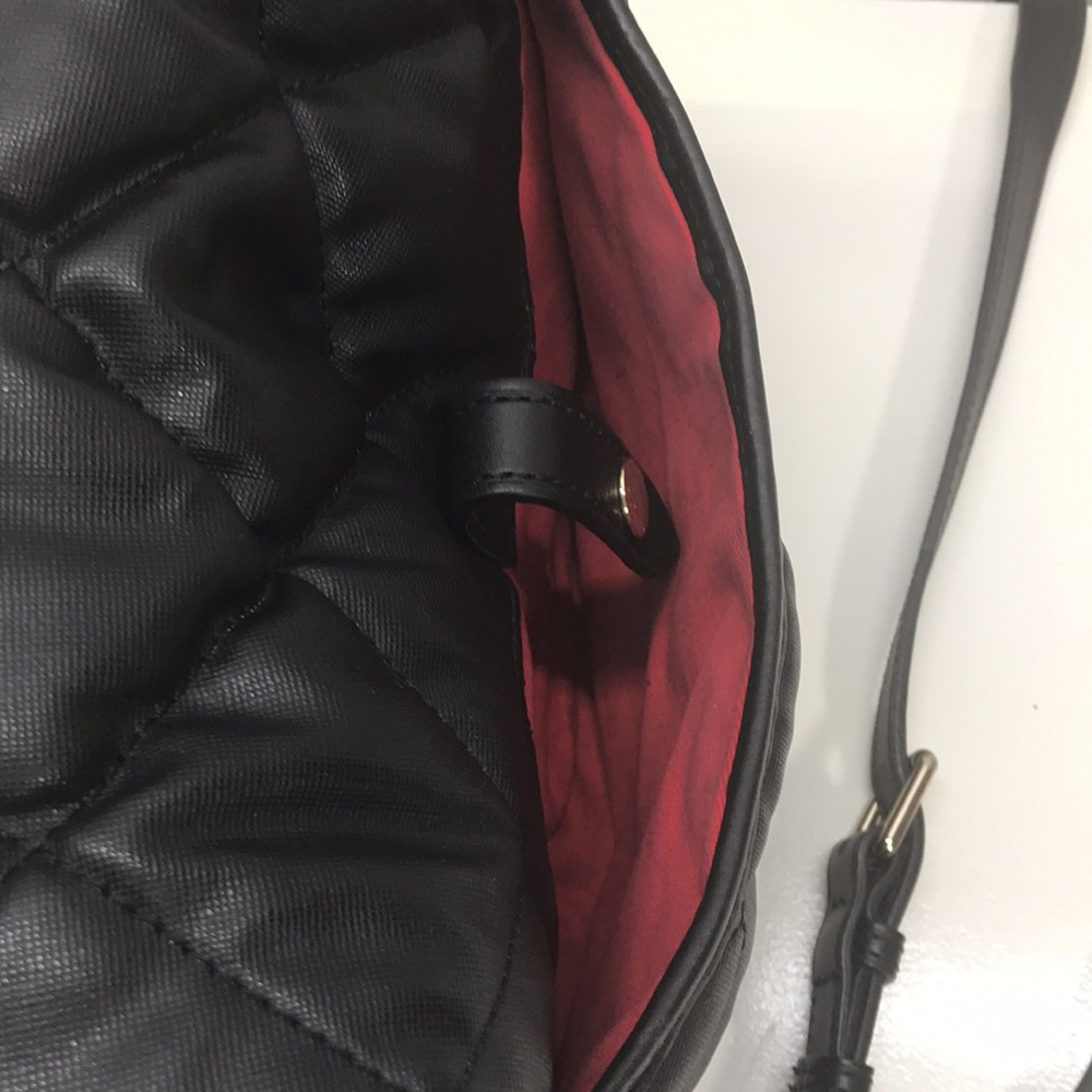 Dooney & Bourke Black Quilted Nylon/Leather Crossbody Purse - Picture 11 of 14